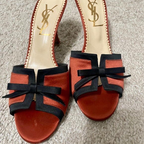 YSL bow mules with kitten heels - Picture 2 of 4